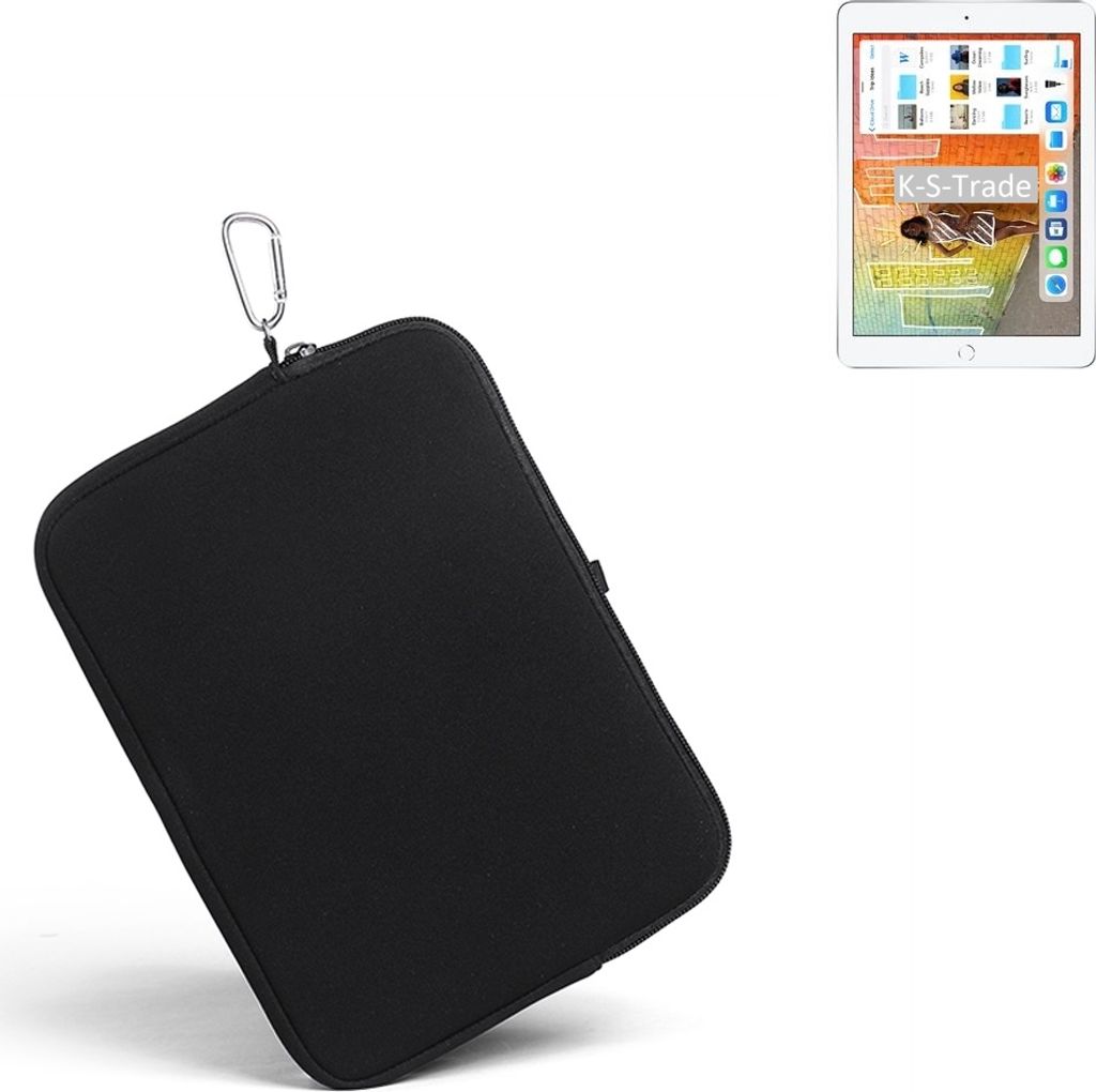 K-S-Trade Neopren Hülle kompatibel mit Apple iPad 9.7 (2018) Wi-Fi Schutz Hülle Neoprenhülle Tablet-Hülle Tabletcase Tablet Schutz Gürtel Tasche
