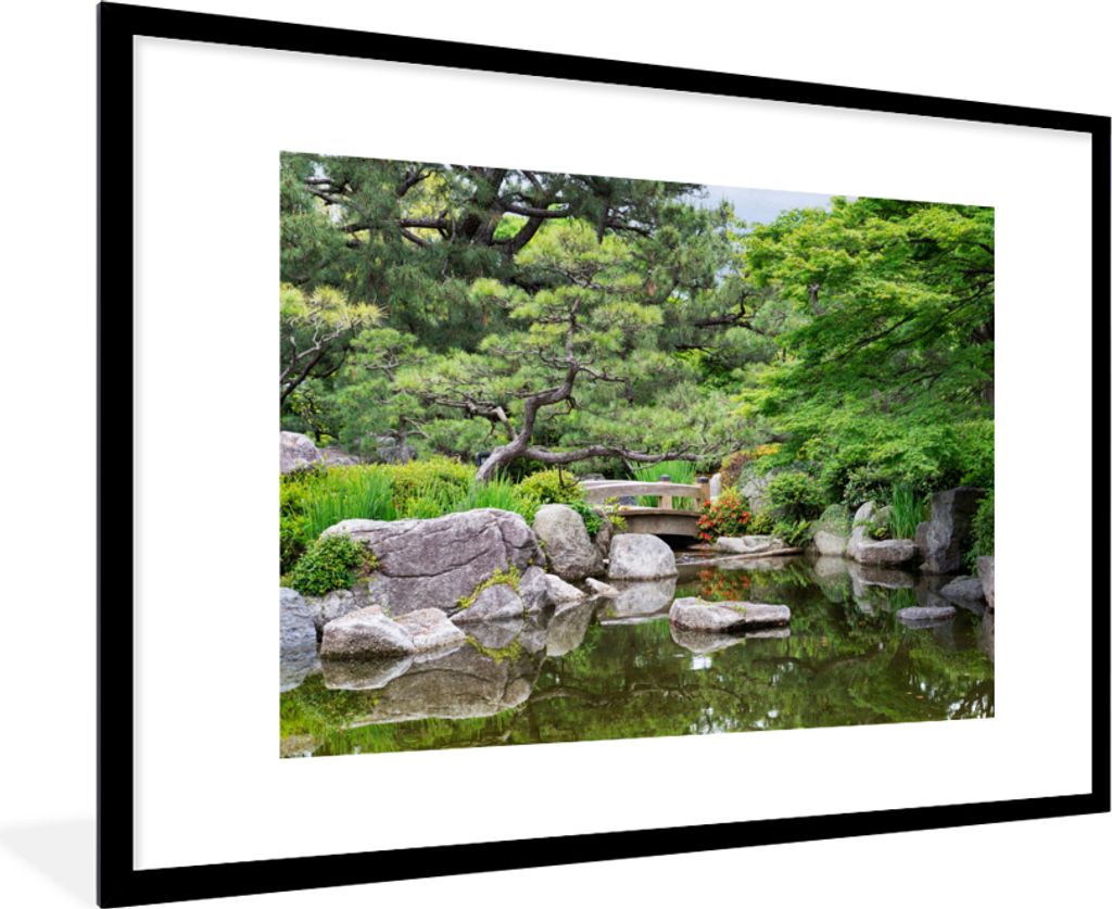 MuchoWow® Gerahmtes Poster Japanisch - Natur - Wasser - Produktbild 