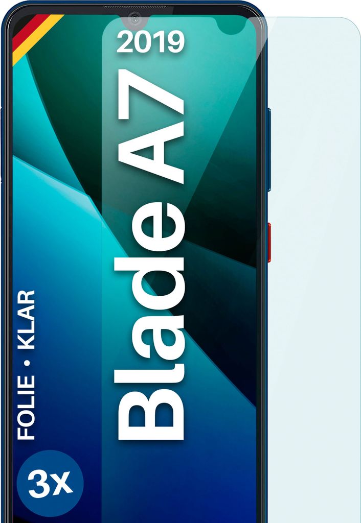 moex 3x Schutzfolie kompatibel mit ZTE Blade A7 2019 - Displayschutzfolie dünn Folie, Klar