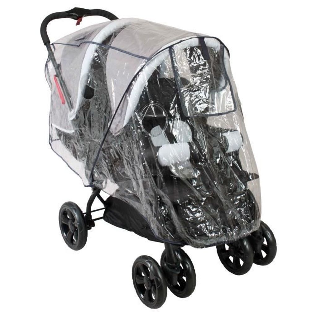 Bambisol HPU Housse de pluie pour poussette double avec Image du produit 