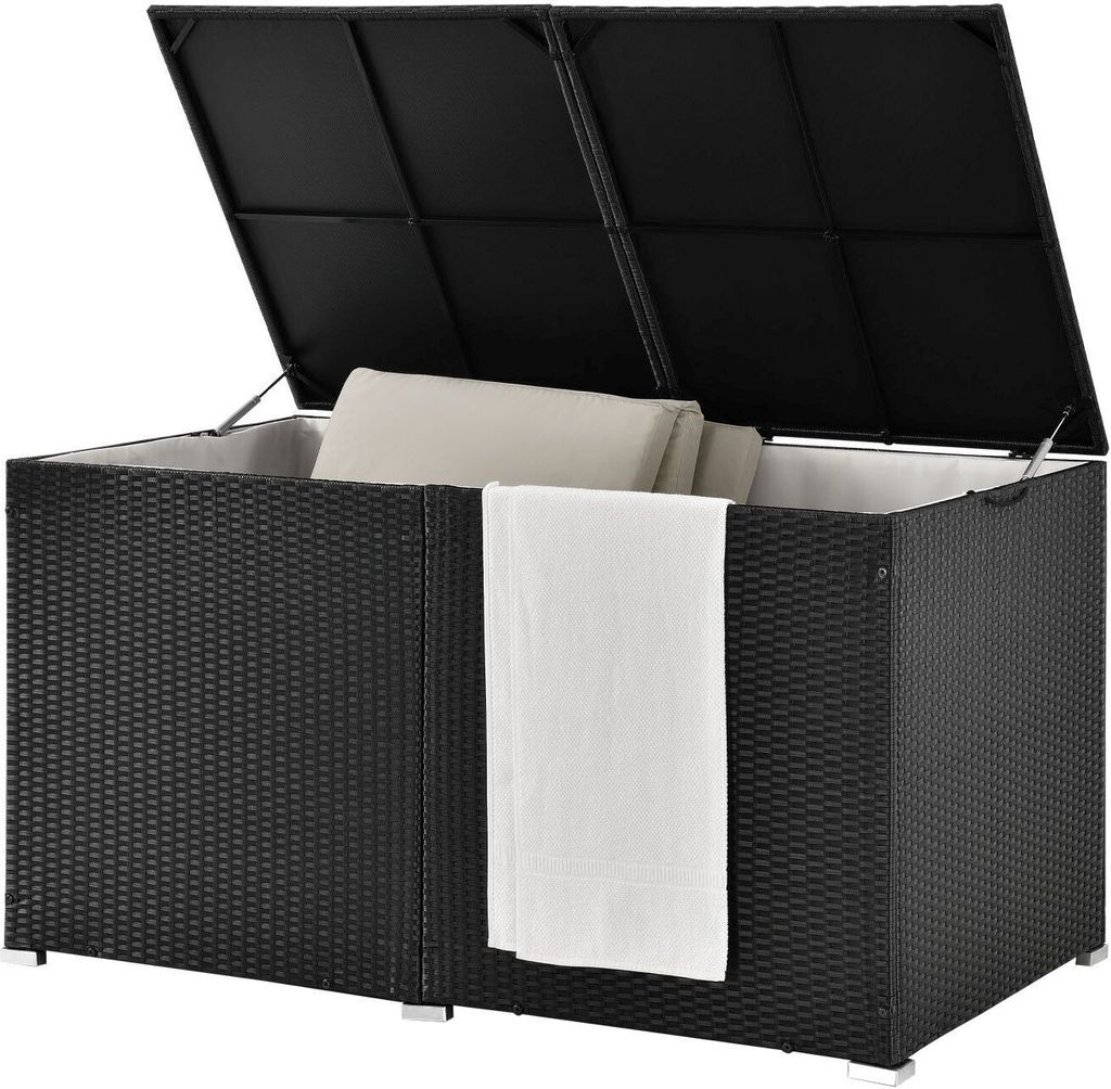 Juskys Polyrattan Auflagenbox Ikaria 950 L inkl. Deckel mit Produktbild 9