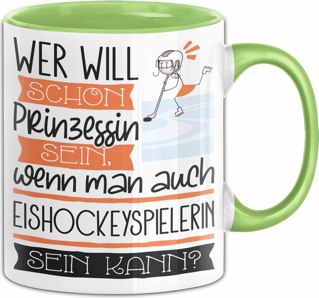 Eishockeyspielerin Tasse Geschenk Spruch Wer Will Schon Produktbild 
