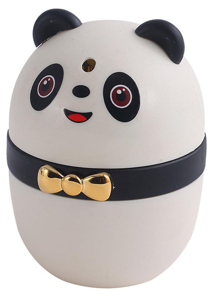Tragbarer Zahnstocherhalter mit Druckmechanismus, ein Loch, abnehmbar, wiederverwendbar, staubdicht, mit Panda-Motiv, Bambus-Zahnstocherspender, Ha...