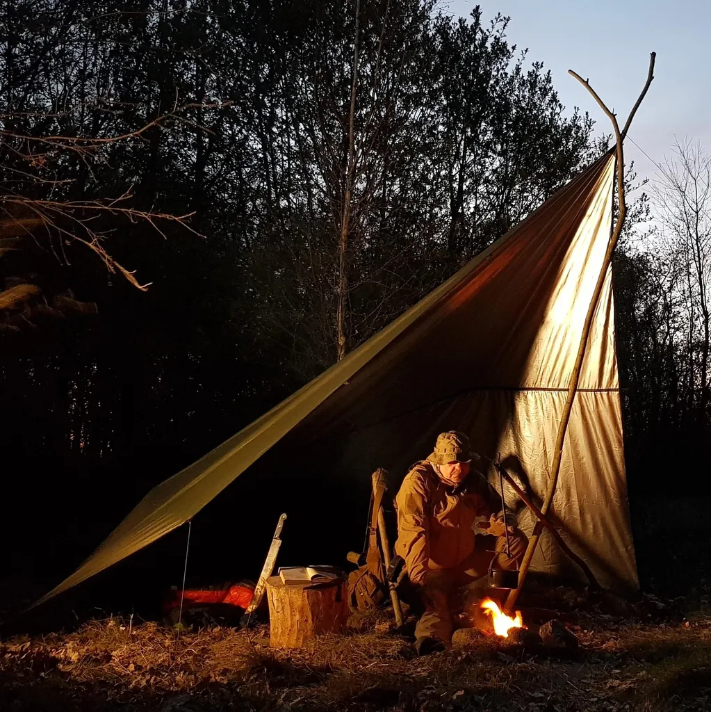 Bushmen Thermo Tarp 4x3m Vert Olive - Bâche Thermique de Survie Outdoor
