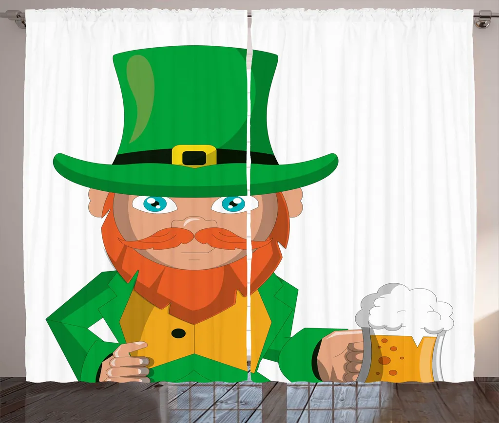 Rideau de décoration pour pub à domicile ou salon style Saint-Patrick