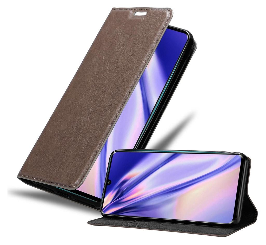 Cadorabo Hülle für Xiaomi Mi NOTE 10 Schutz Hülle in Braun Handyhülle Etui Case Cover Magnetverschluss