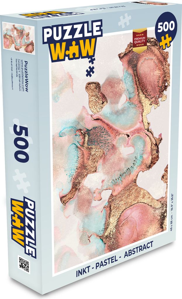 MuchoWow Puzzle 500 Teile Tinte - Pastell - Abstrakt - Denken - Spiel - Toy