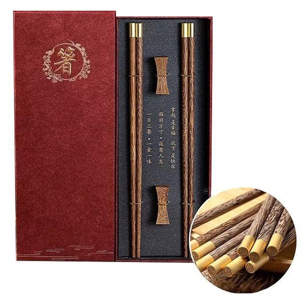 Elegantes Essstäbchen-Set mit Sushi-Ständern, Produktbild 