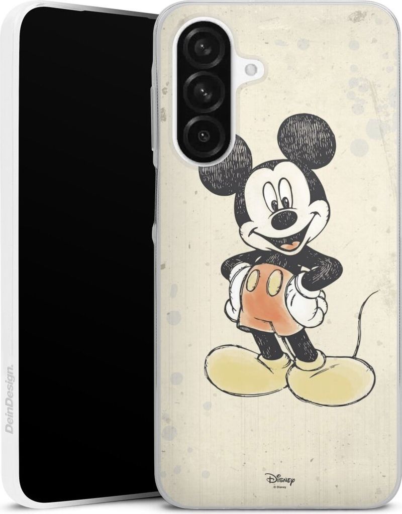 DeinDesign Slim Hülle für Samsung Galaxy A56 5G Silikon Case Ultra Dünn Handyhülle Mickey & Minnie Mouse Offizielles Lizenzprodukt Wasserfarbe