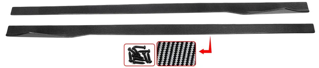 Bas de caisse universels look fibre de carbone pour personnalisation