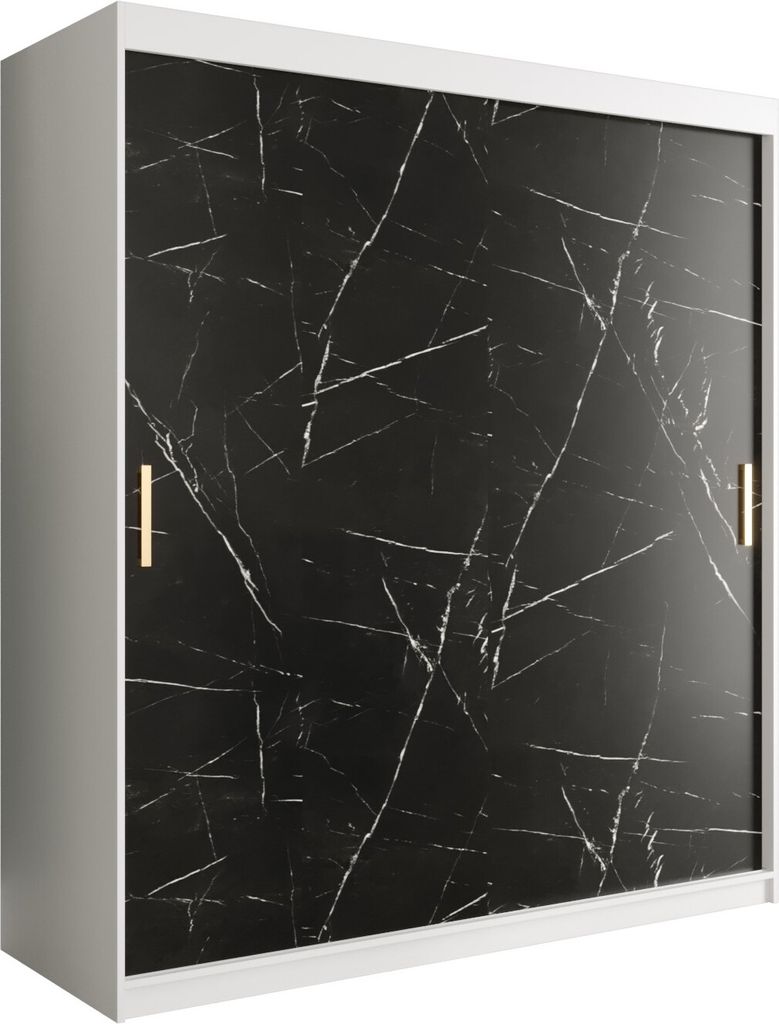 Schwebetürenschrank MARMUR T 180, Kleiderschrank für Schlafzimmer, Modern Design