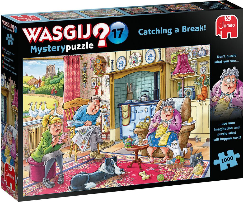 Jumbo 19175 Wasgij Mystery 17 Friede, Freude, Eierkuchen 1000 Teile Puzzle