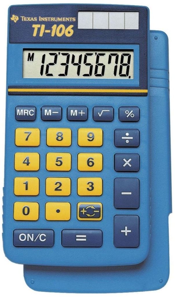 Texas Instruments TI-106 II, Tasche, Display-Rechner, Blau Produktbild 