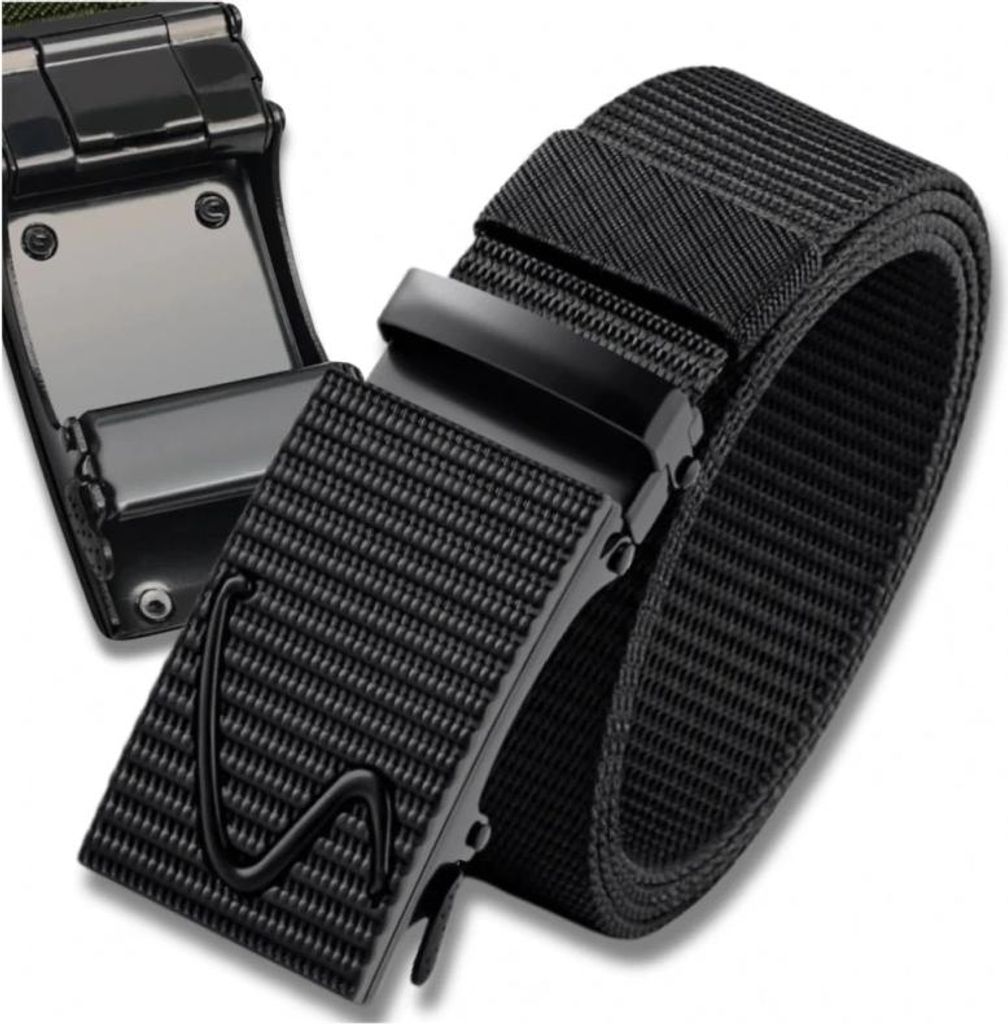 J&W Cintura da uomo con fibbia automatica Plarenta nero Immagine del prodotto 