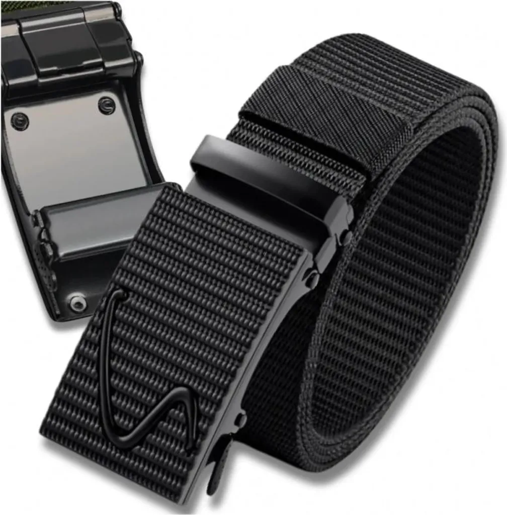 Camerazar Cintura elastica nera da uomo con fibbia automatica
