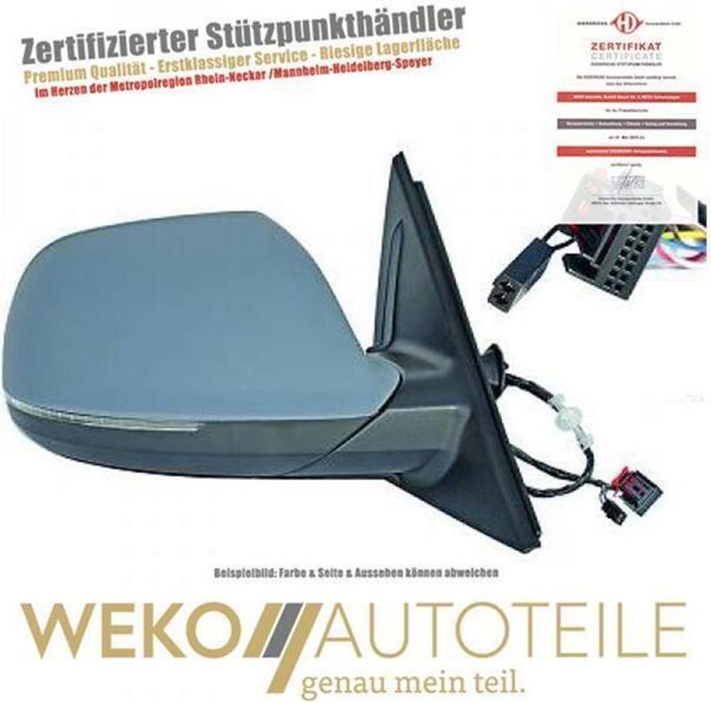 Außenspiegel rechts DIEDERICHS 1075224 für AUDI