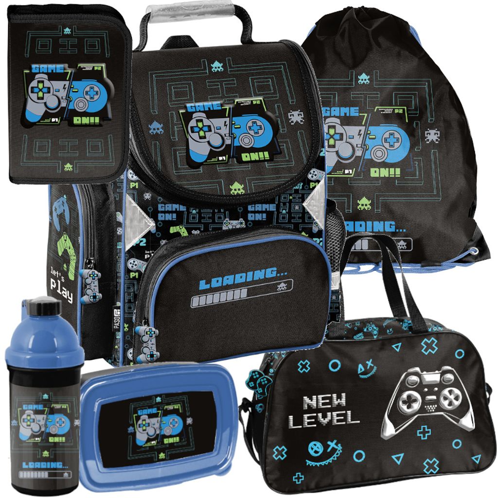 Schulranzen 6-tlg. Set für Mädchen & Jungen GAME pads – Produktbild 