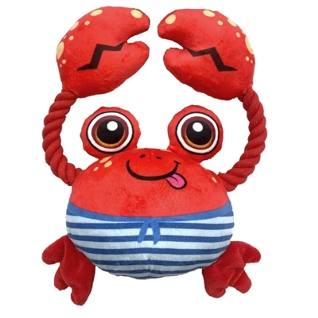 Crabe Fofos Sealife Jouet pour Chien en Peluche Résistante et Douce