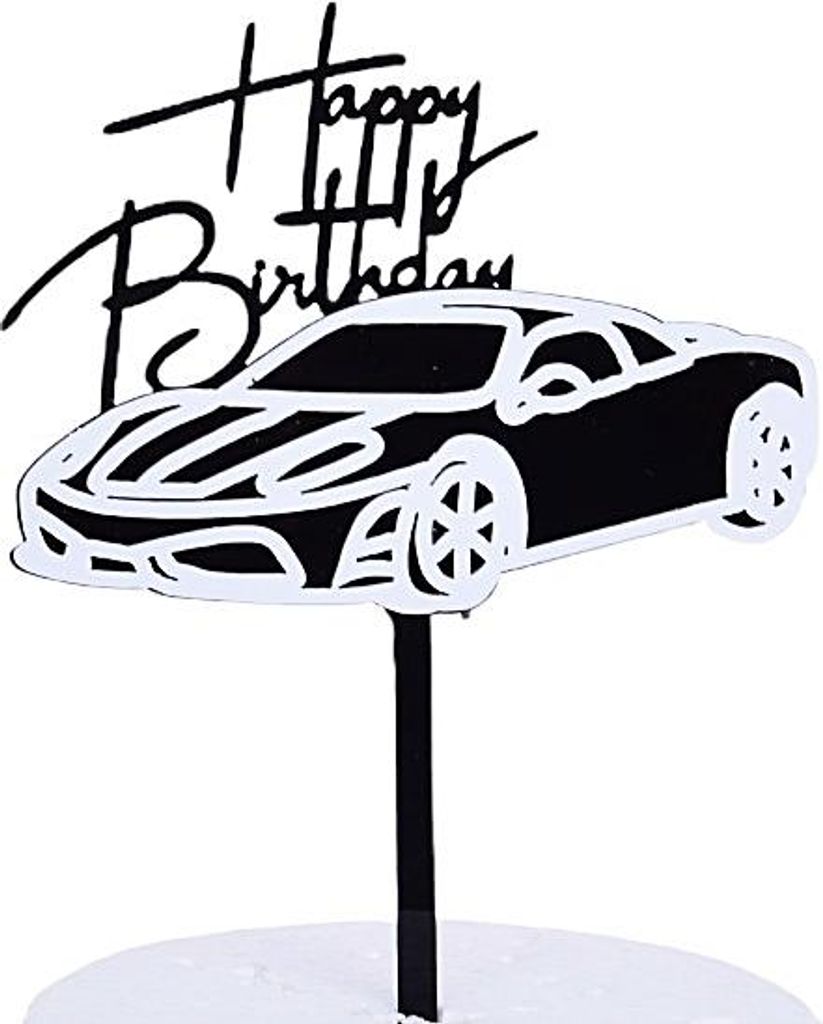 Acryl-Tortenaufsatz „Happy Birthday“ AUTO