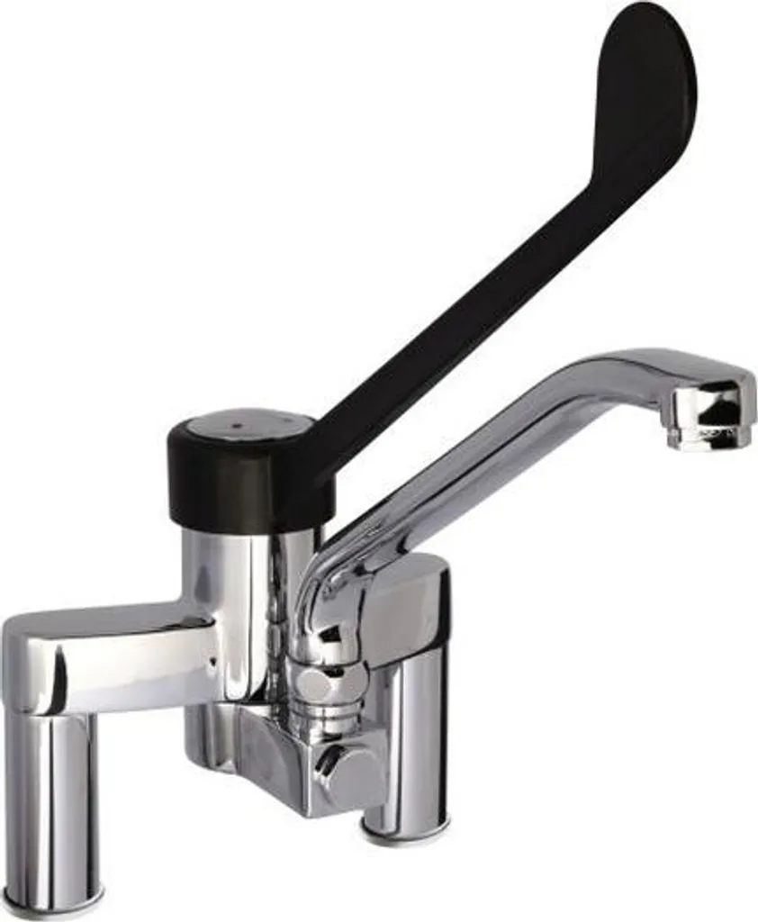 Mélangeur de cuisine noir à 2 trous SARO TESS avec bec mobile orientable