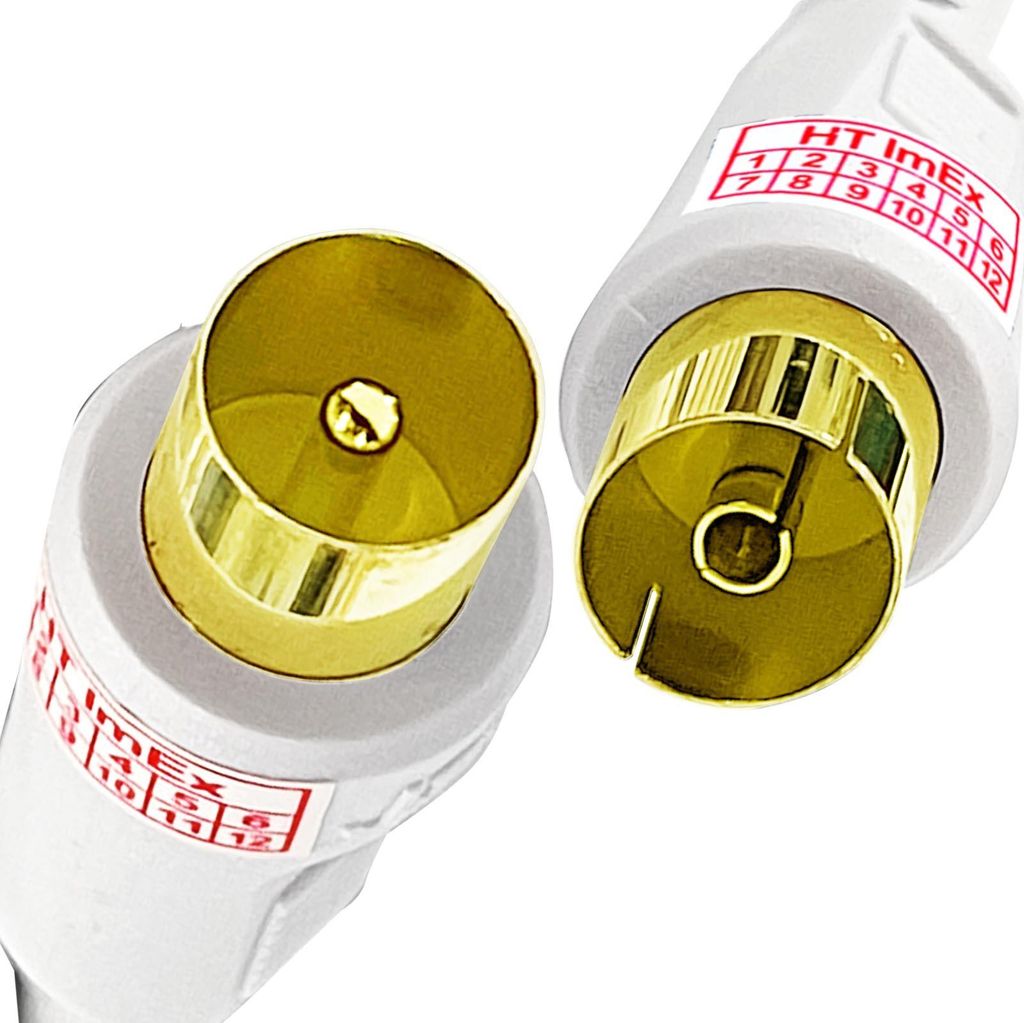 TV Antennenkabel 135dB Digital Kabel Koax Stecker Buchse Verbindung 4K UHD+ SKY
