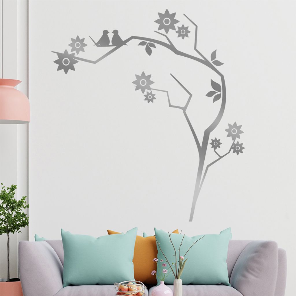 Tribal Farn mit Schmetterling Wandtattoo in 6 Größen - Wandaufkleber Wall Sticker - Dekoration, Küche, Wohnzimmer, Schlafzimmer, Badezimmer