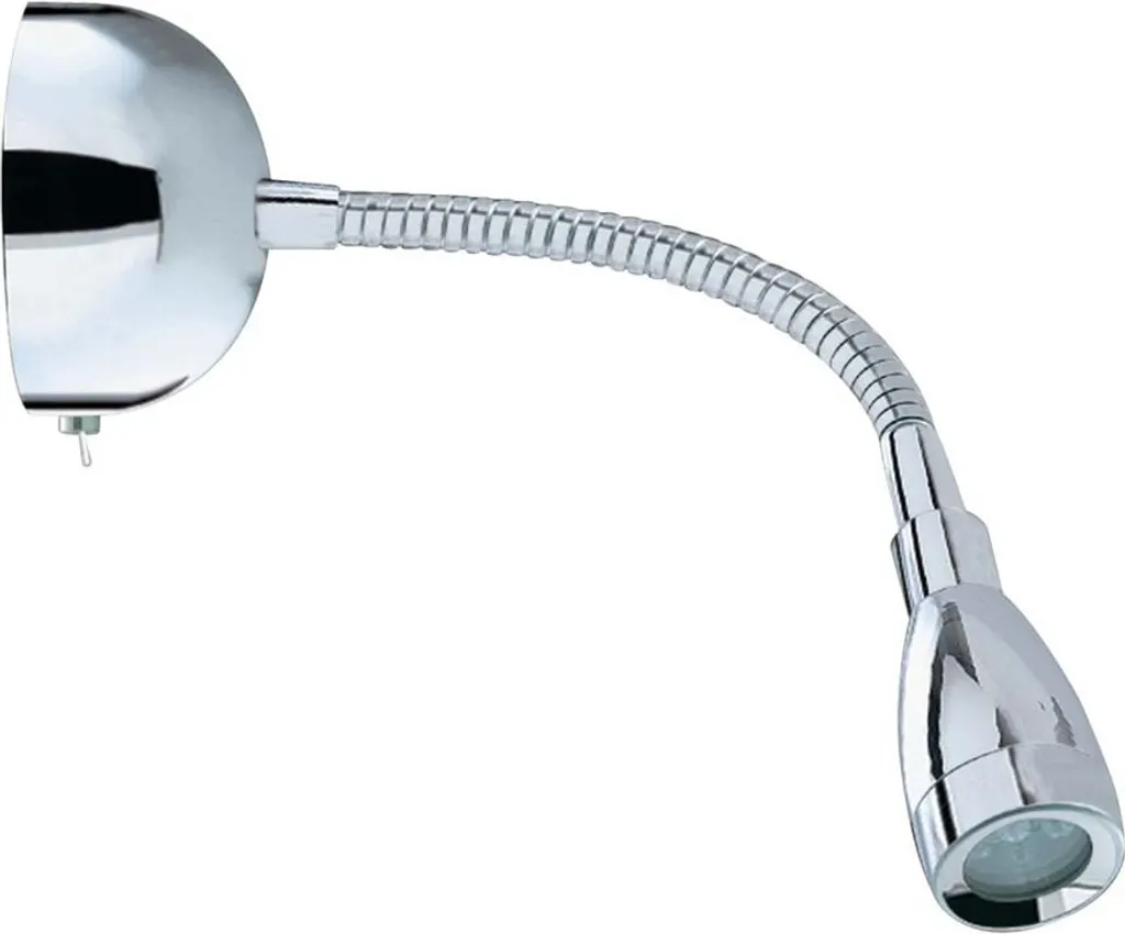 Applique LED Cromo 28,5 cm Braccio Flessibile: Alta Efficienza a Muro