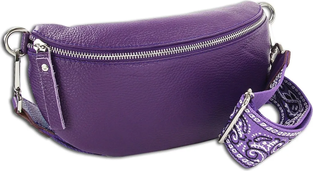 Sac Toscanto en cuir violet - Banane chic modèle OTTM808GV tendance