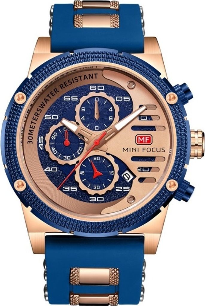 Mini Focus LU-23835 Uhr – Stilvoll in Blau/Roségold KP23835 Produktbild 