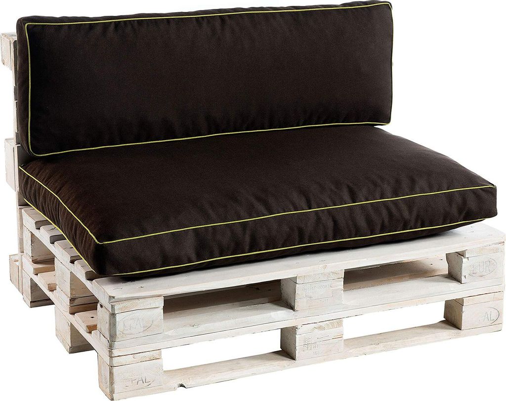 Palettenkissen aus Schaumstoff PWK (Sitzkissen 120x50, Braun)