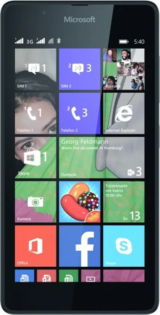 Microsoft Lumia 540 Noir Double SIM avec Ecran 5 Pouces et Appels Skype