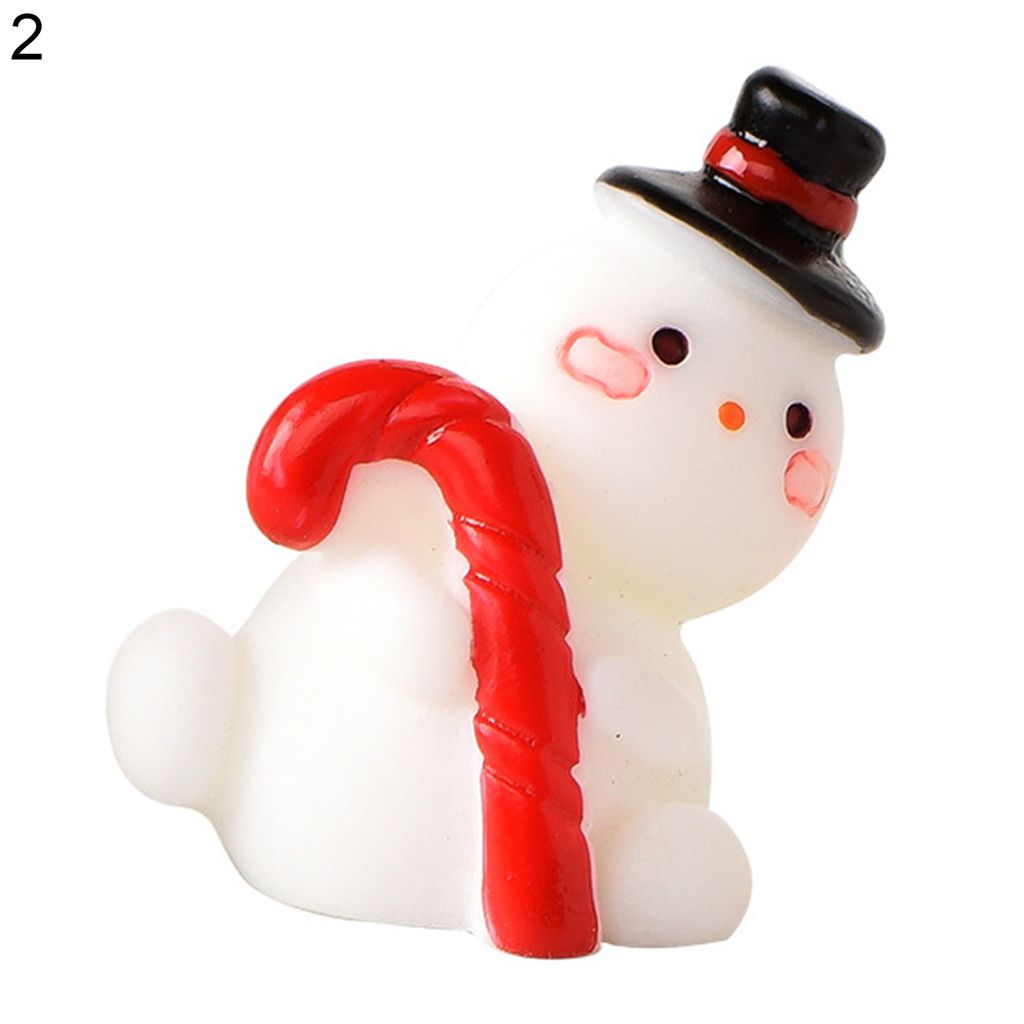 Lebendige Weihnachtsfiguren Feste farbige Weihnachtsfest -Weihnachts -Dekorationsharz -Miniaturen Desktop Dekor-2