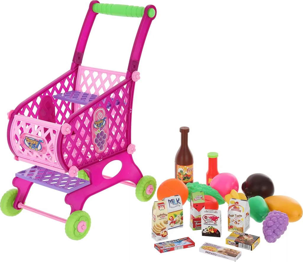 Jouet d'imitation supermarché LT356 avec chariot de courses et aliments - 2