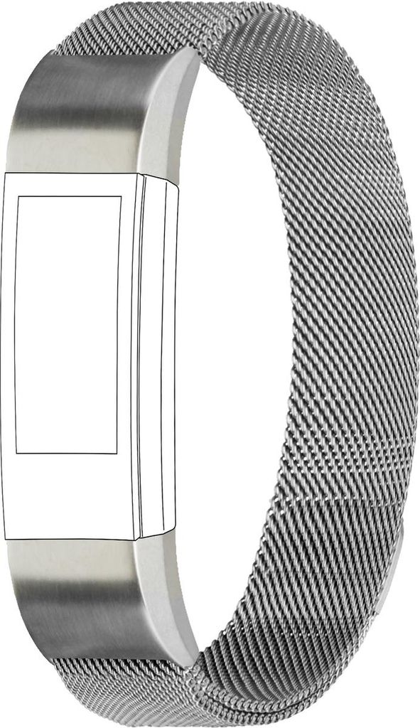 topp - Armband Fitbit Alta, Mesh, Silber