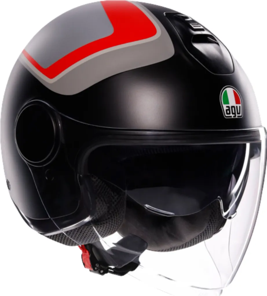 Casque jet AGV Eteres Scaglieri E2206 Noir S - Confort et Ventilation