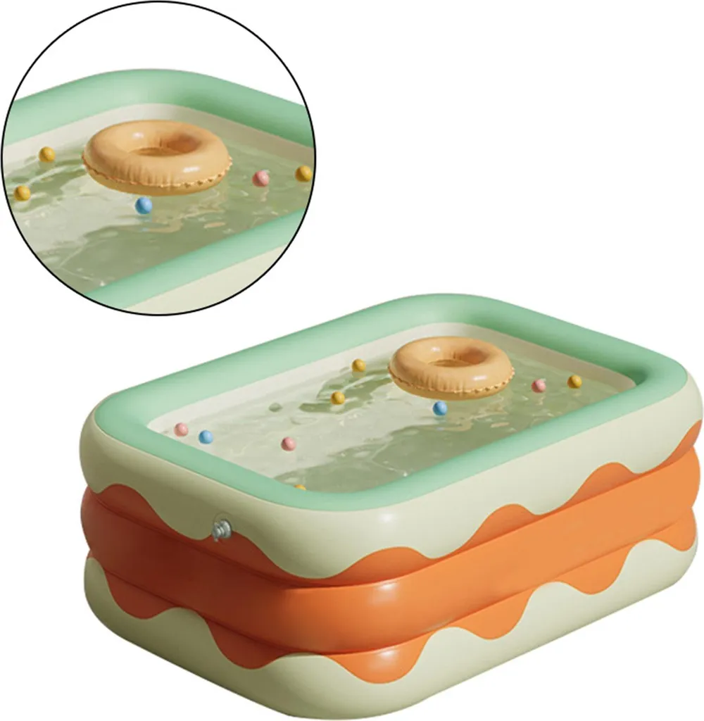 Piscine gonflable familiale XL épaisse et pliable pour jardin et salon