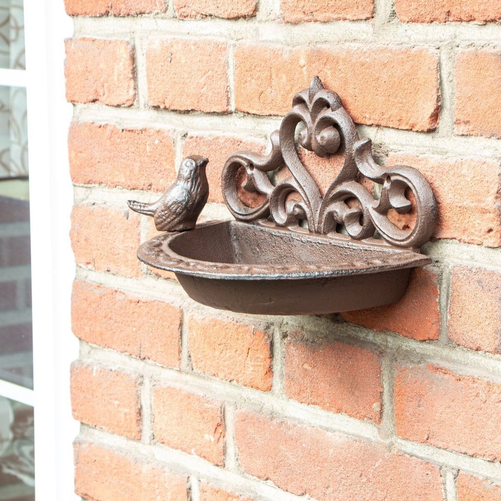 Wandfutterschale romantisch, Vogelbad - Tränke oder als Futterschale für Vögel