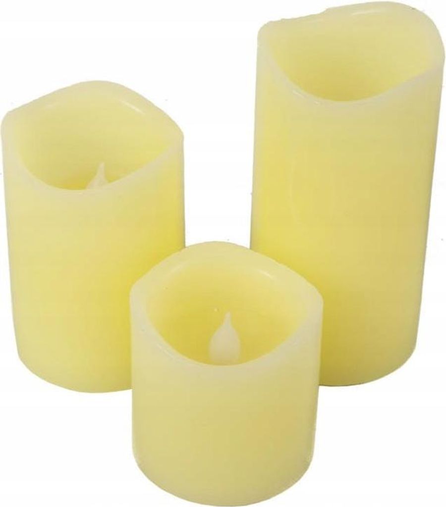 Led Weihnachtskerzen Set Von 3 Verschiedenen Höhen Heimdekoration