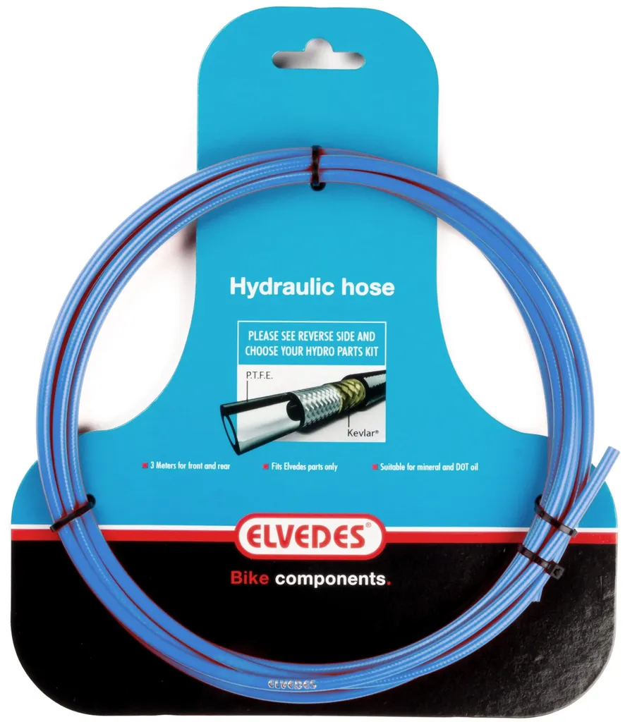 Tuyau de Frein Bleu Elvedes 3m Renforcé Aramide pour Freinage Puissant