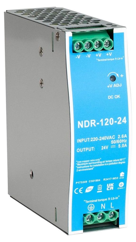 Netzteil 24V DC für DIN-Schiene 120 W