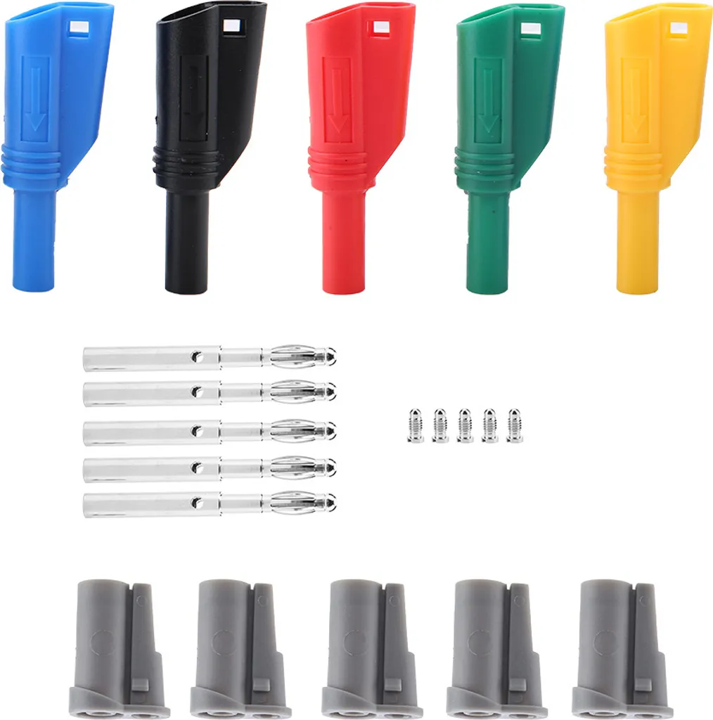 70pcs Fiches Banane de Sécurité 4mm P3005B 1000V 10A pour Multimètre