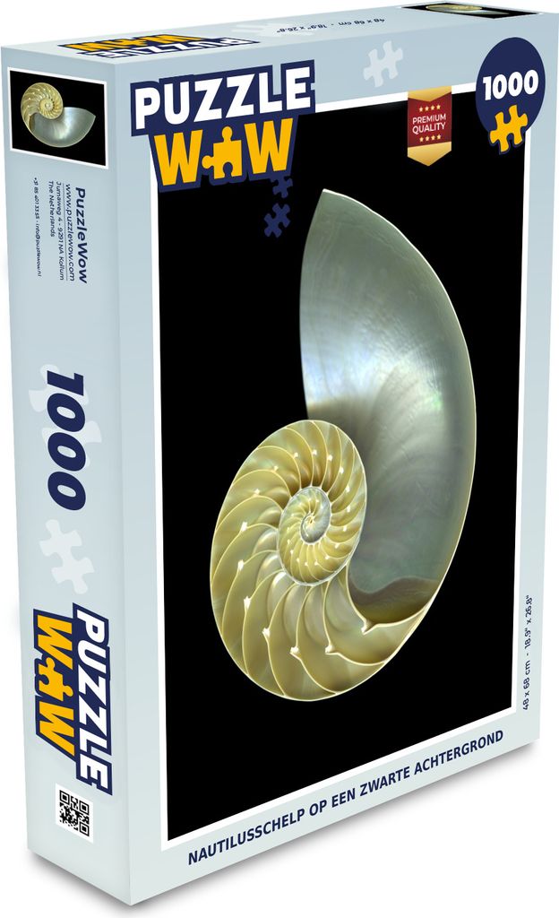 MuchoWow Puzzle 1000 Teile Muschel - Schwarz - Perlmutt - Spielzeug - Alt und Jung - Spiele - Puzzeln