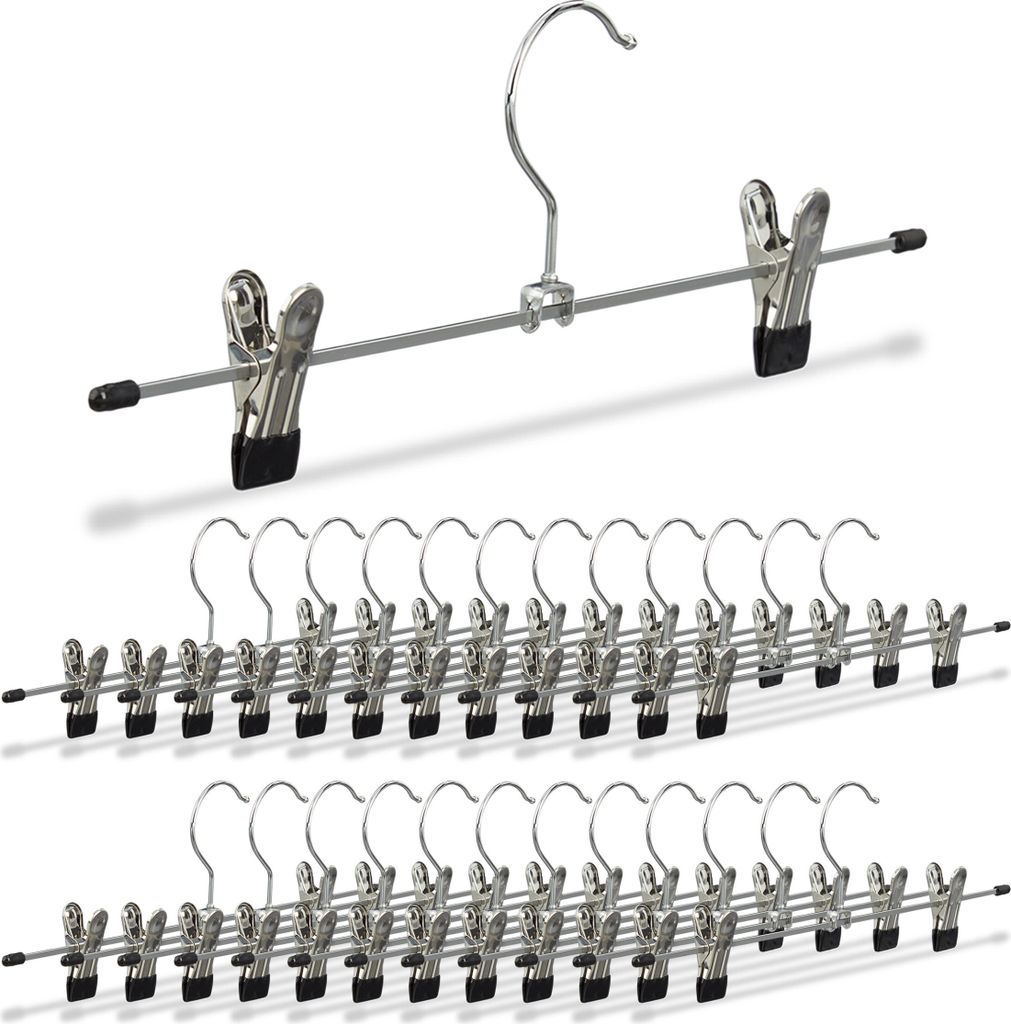 Set da 25 grucce per pantaloni Relaxdays, 2 mollette Immagine del prodotto 