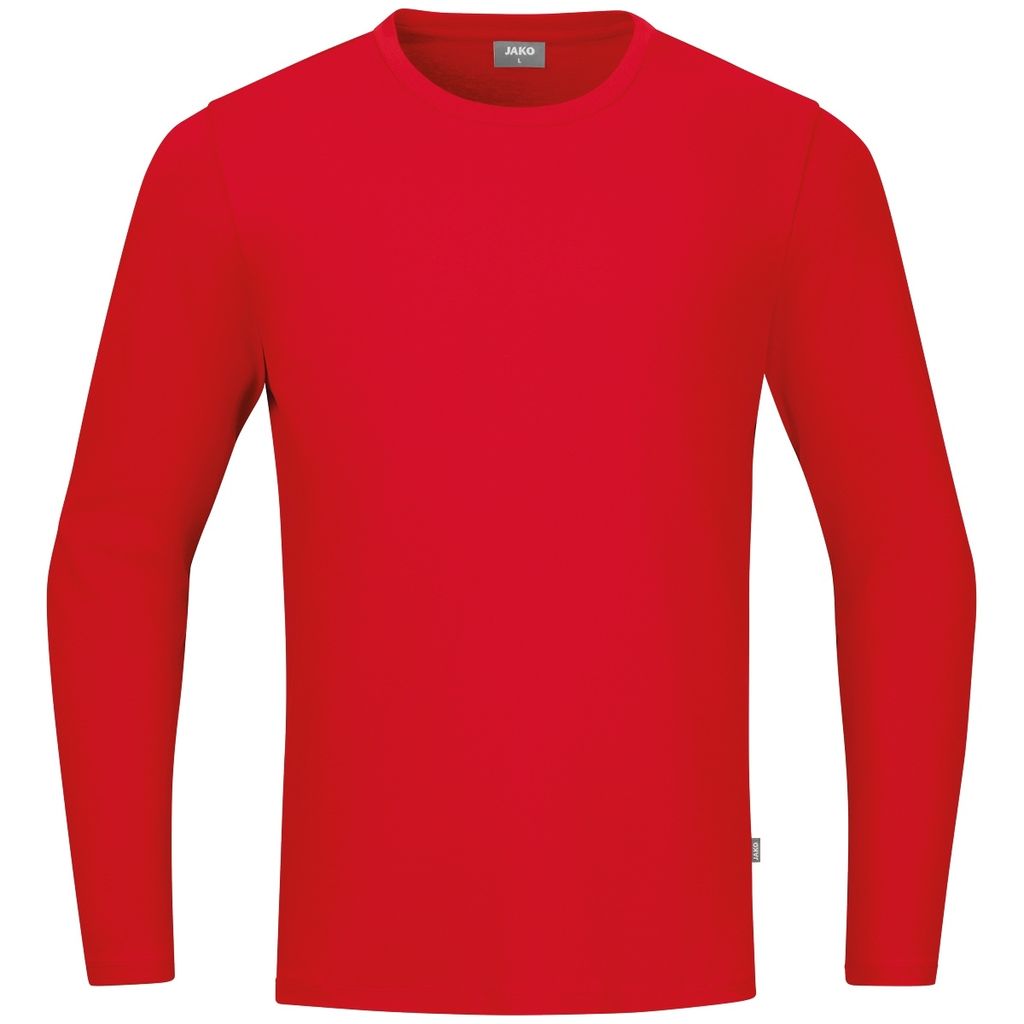 JAKO Uni Longsleeve Organic, Farbe:rot, Größe:5XL