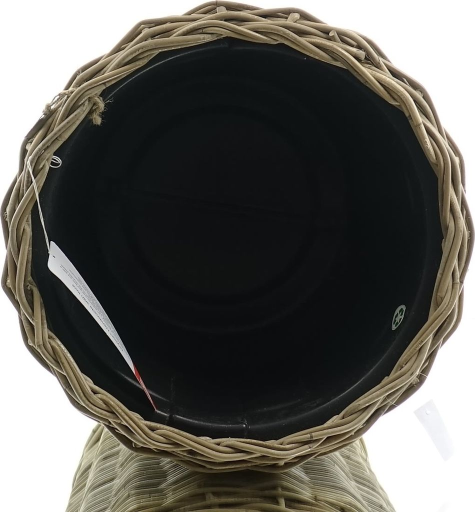 VAN DER LEEDEN DRYPOT® Rattan Pflanzkübel Grau Ø 45 cm - Produktbild 4