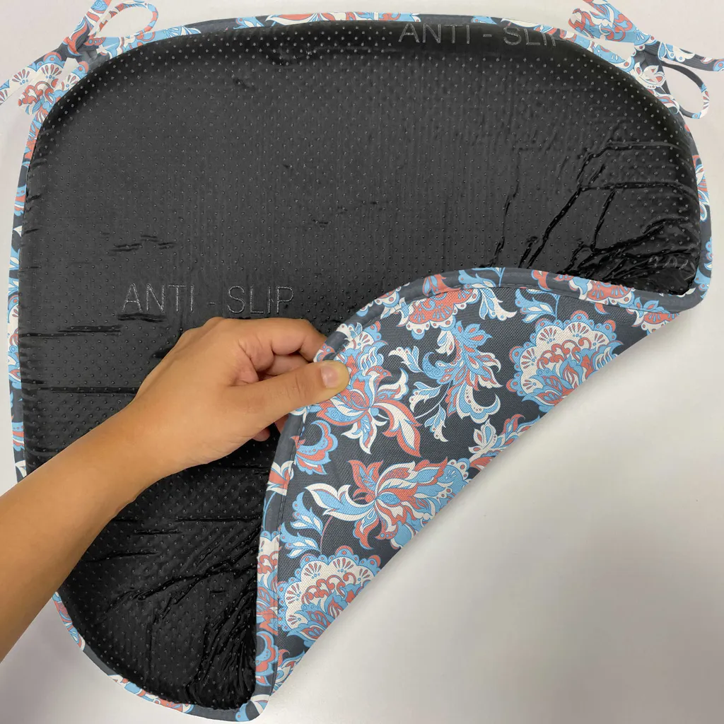 Coussin décoratif avec sangles 40x40cm Lot de 12 fleurs Folk imperméable