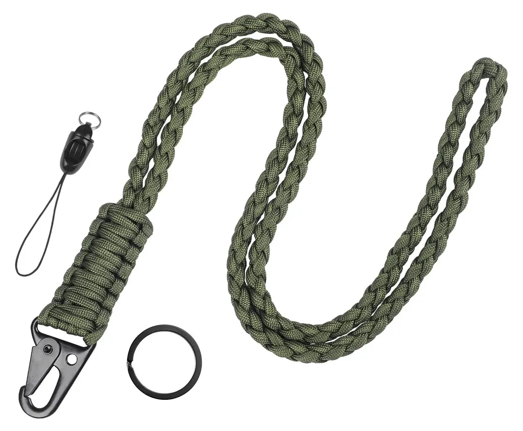 Lanière paracorde ultra-résistante vert olive pour homme actif