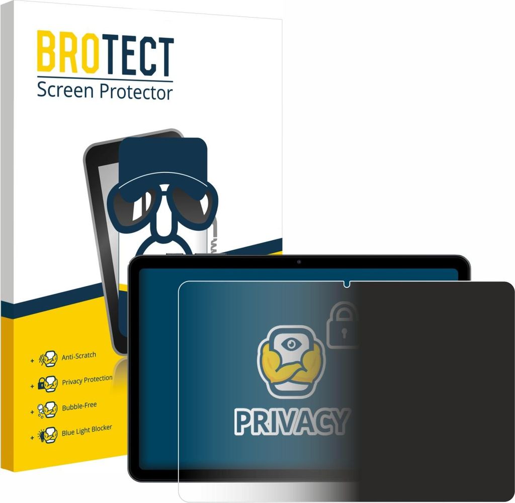 BROTECT Sichtschutzfolie für Tabwee T80 10.1" Anti-Spy Privacy Sichtschutz Blickschutz Folie Blaulicht-Schutz