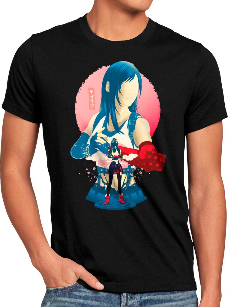 style3 Fist Fighter Girl Herren T-Shirt anime cloud chocobo sephiroth