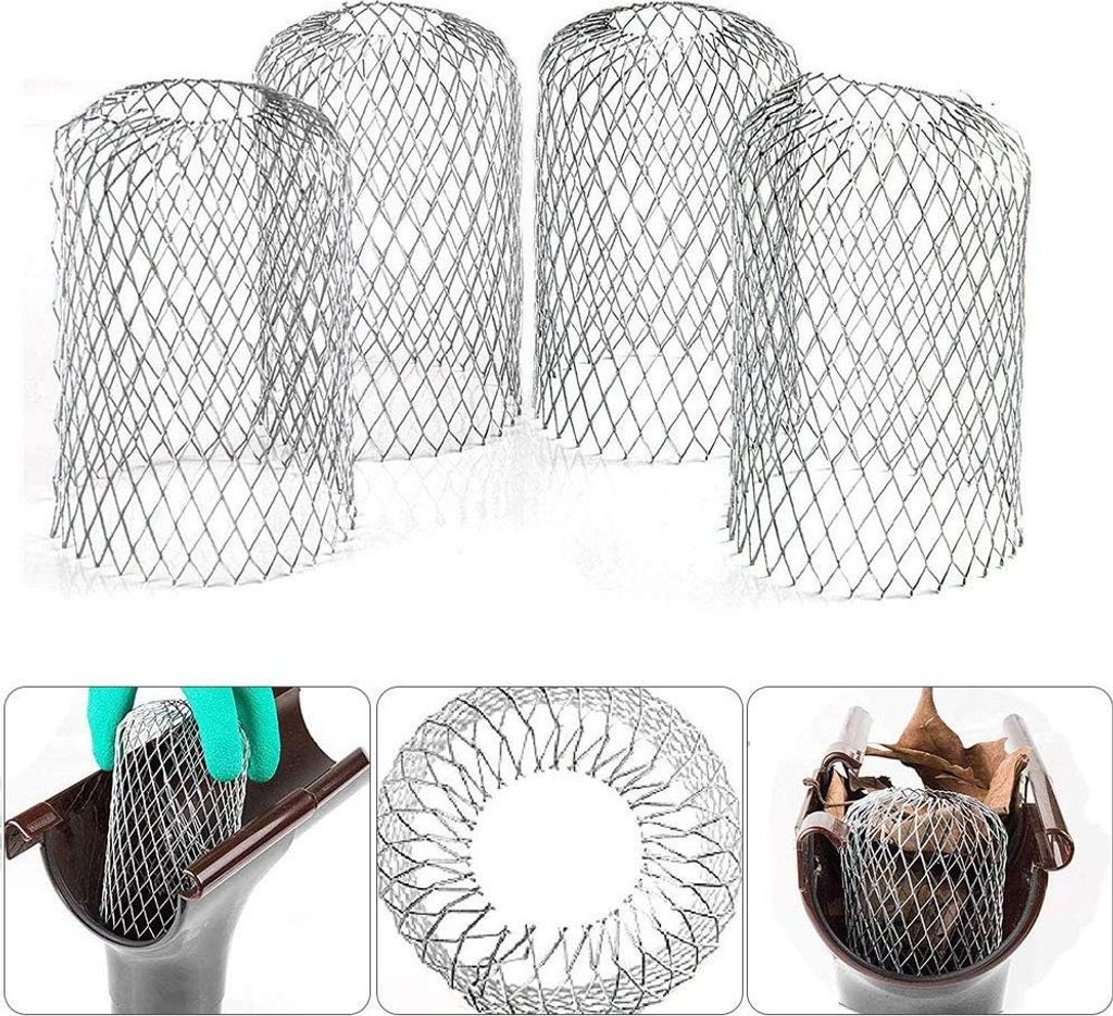 Stück Aluminium-Dachrinnenfilter, Metall-Dachrinnenschutz, erweiterbarer Dachrinnenschutz, Laubsieb, Fallrohrschutz für Dachrinnengräben zu Hause